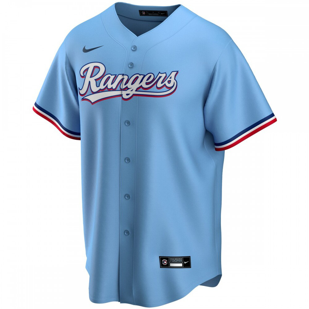 Texas Rangers Youth Alternate Replica Team Jersey - Light Blue-Pro Kit Vault | Brand New 26/27 Sports Jerseys